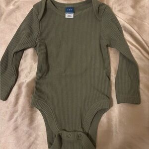 Old Navy Kids Ribbed Bodysuit in Olive